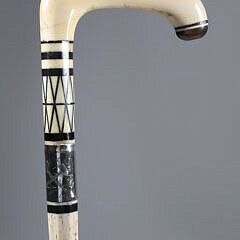 Whaler Made C-Grip Cane, 19th Century