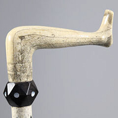 Scrimshaw “Naughty Nellie” Cane, 19th Century