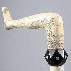 Scrimshaw “Naughty Nellie” Cane, 19th Century