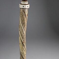Whaler Made Boxwood Dove Grip Narwhal Cane, 19th Century
