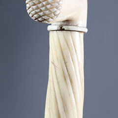 Whaler Made L-Grip Narwhal Cane, 19th Century