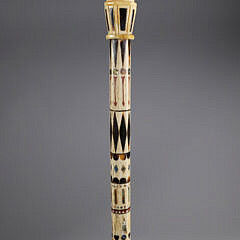 Whaler Made Clenched Fist With Snake Walking Stick, early 19th Century