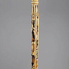 American Whaler Made Crown Grip Walking Stick, Early 19th Century