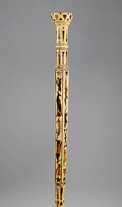 American Whaler Made Crown Grip Walking Stick, Early 19th Century