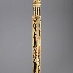 American Whaler Made Crown Grip Walking Stick, early 19th Century