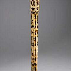 American Whaler Made Crown Grip Walking Stick, early 19th Century