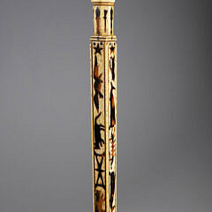 American Whaler Made Crown Grip Walking Stick, early 19th Century