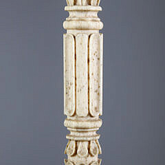 Whaler Made Mushroom Pommel Grip Walking Stick, early 19th Century