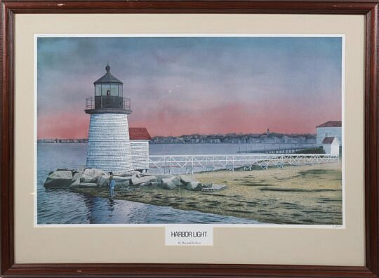 Marshall DuBock Limited Edition Lithograph "Harbor Light"