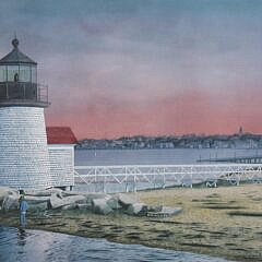 Marshall DuBock Limited Edition Lithograph “Harbor Light”