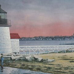 Marshall DuBock Limited Edition Lithograph “Harbor Light”
