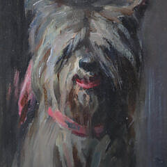 Emille Hergenroder Oil Painting “Portrait of Sir Toby” the Cairn Terrier