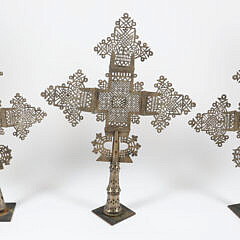 Set of Three Ethiopian Processional Crosses