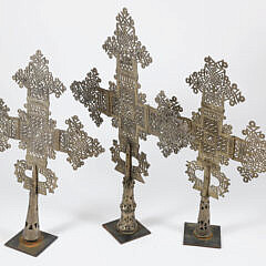 Set of Three Ethiopian Processional Crosses