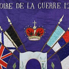 Silk Needlework Commemorating “Memoire de la Guerre”, 1914-1915