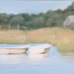 D.B. Gennore Oil On Canvas “Twin Dories”
