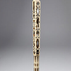 Whaler Made Knob Grip Walking Stick, mid 19th Century