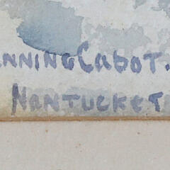 W. Channing Cabot Watercolor on Paper “Nantucket Street Scene”, circa 1894