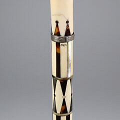 Whaler Made Antique Whale Ivory And Baleen Inlaid Walking Stick, circa 1876