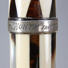 Whaler Made Pommel Grip Walking Stick, circa 1876