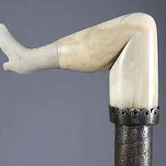 Whaler Made “Naughty Nellie” Cane, 19th Century