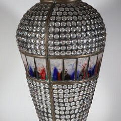 Colossal 20th Century Mosaic Leaded Glass Vase Of Classic Form