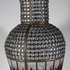 Colossal 20th Century Mosaic Leaded Glass Vase Of Classic Form