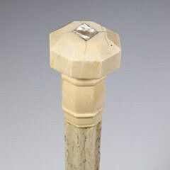 Whaler Made Octagonal Grip Walking Stick, 19th Century