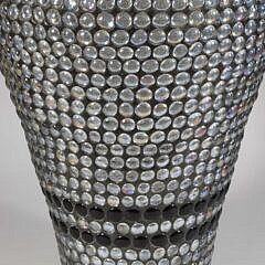 Colossal 20th Century Mosaic Leaded Glass Covered Urn, circa 1998