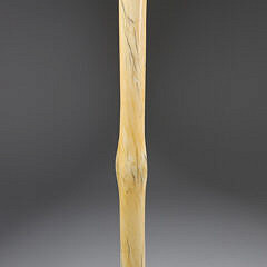 Whaler Made Ball Grip Narwhal Walking Stick, 19th Century