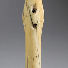 Whaler Made Ball Grip Narwhal Walking Stick, 19th Century