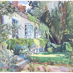 Edgar W. Jenney Watercolor Titled “Guest House”