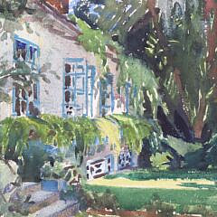Edgar W. Jenney Watercolor Titled “Guest House”