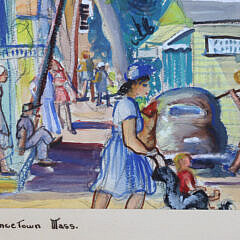 Anne Maggie Watercolor on Paper “Provincetown Mass.”, circa 1939