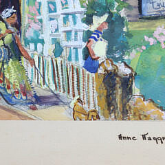 Anne Maggie Watercolor on Paper “Provincetown Mass.”, circa 1939