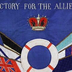 Silk Needlework “Victory For The Allies”, circa 1914-1915