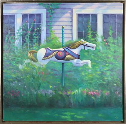 Oil On Canvas "Chanticleer Horse"