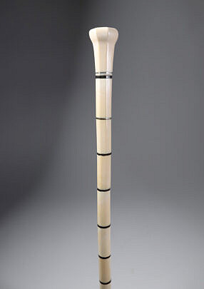 Whaler Made Octagonal Crown Knob Walking Stick, 19th Century
