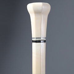 Whaler Made Octagonal Crown Knob Walking Stick, 19th Century