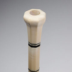 Whaler Made Octagonal Crown Knob Walking Stick, 19th Century