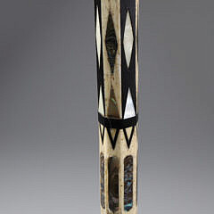 Whaler Made Cuboctahedron Grip Walking Stick, mid 19th Century