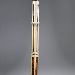 Whaler Made Crown Pommel Architectural Walking Stick, mid 19th Century