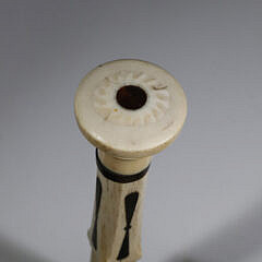 Whaler Made Crown Pommel Architectural Walking Stick, mid 19th Century