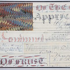Two Richard Kemble Mixed Media Paintings “American Flag Series”
