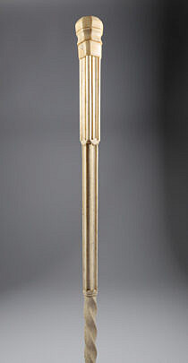 Whaler Made Capstan Grip Walking Stick, mid 19th Century
