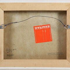 Richard Kemble Mixed Media Painting American Flag Series “Tourist Life on Nantucket”