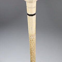 Whaler Made Octagonal Crown Grip Walking Stick, 19th Century