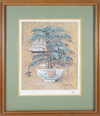 Barbara Van Winkelen Limited Edition Lithograph "The Whaling Tree"