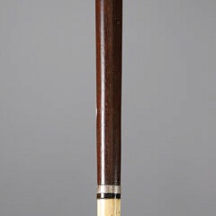 Whaler Made Clenched Fist Walking Stick, circa 1849