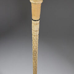 Whaler Made Capstan Knob Grip Walking Stick, mid 19th Century